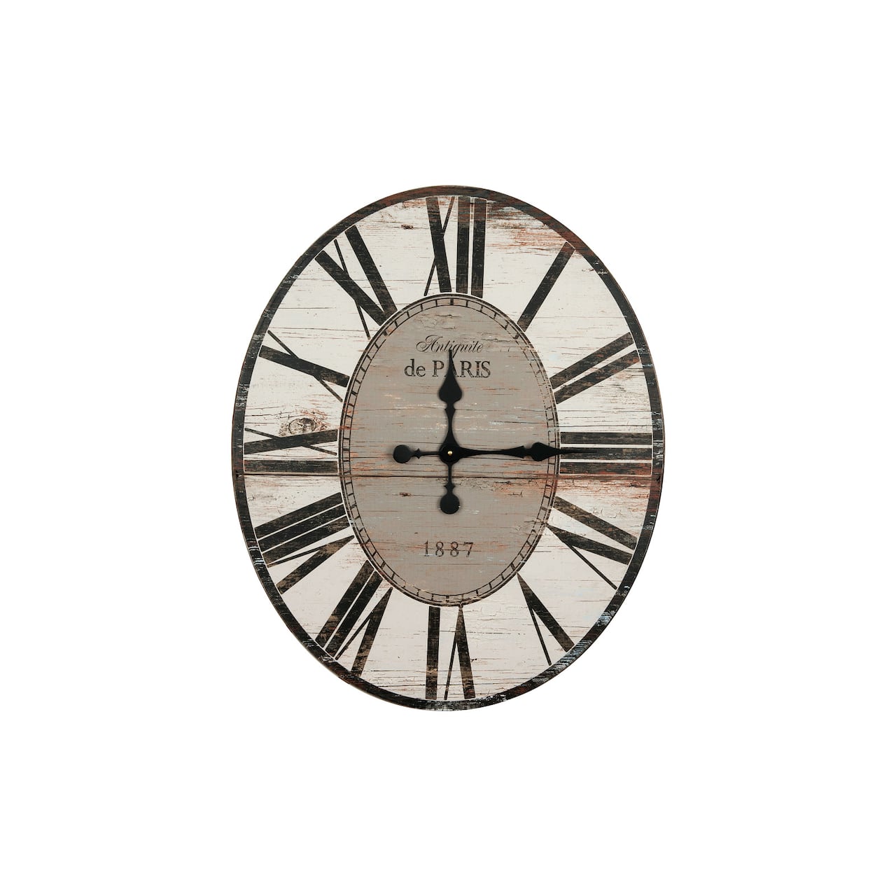 Hello Honey® 2.5ft. Distressed French Country Oval Wood Wall Clock